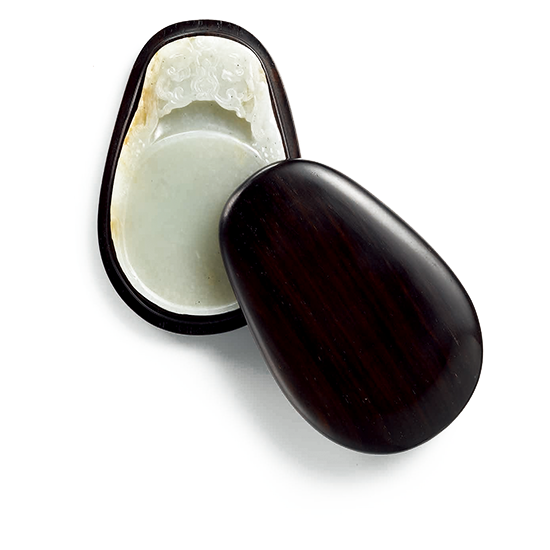 A WHITE JADE INKSTONE